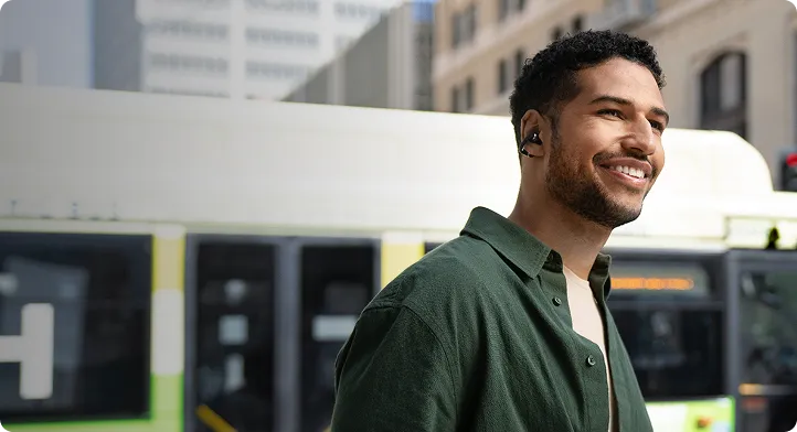 Open earbuds for work with breathable, hygienic comfort.