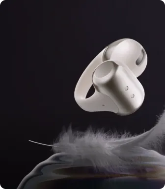 Lightweight Shokz OpenDots ONE open earbuds, only 6.5 grams each.